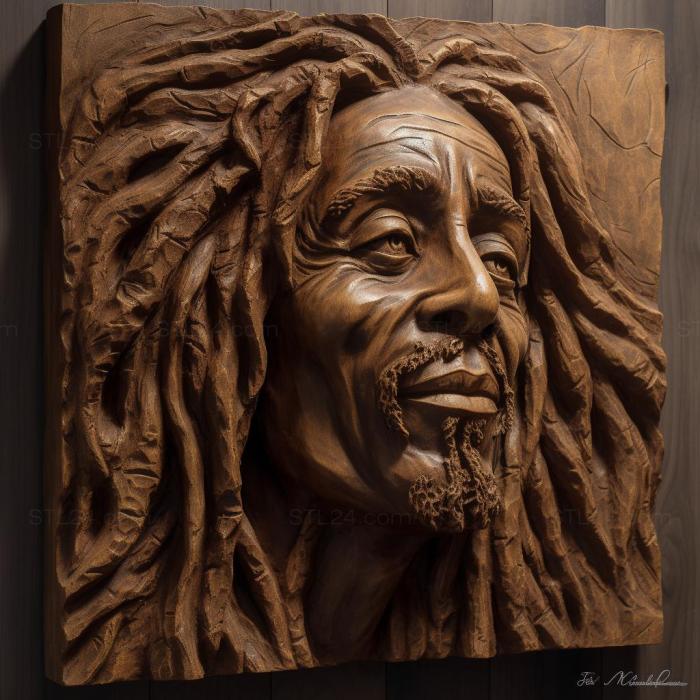 Famous (Bob Marley 1, 3DFMS_8356) 3D models for cnc